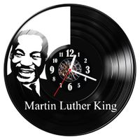 Zegar ścienny z płyty winylowej Martin Luther King 1117.14