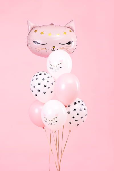Balony 30cm, Kotek, mix 6szt zdjęcie 2