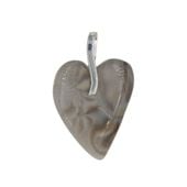 Zawieszka serce - Krzemień Pasiasty i srebro 4