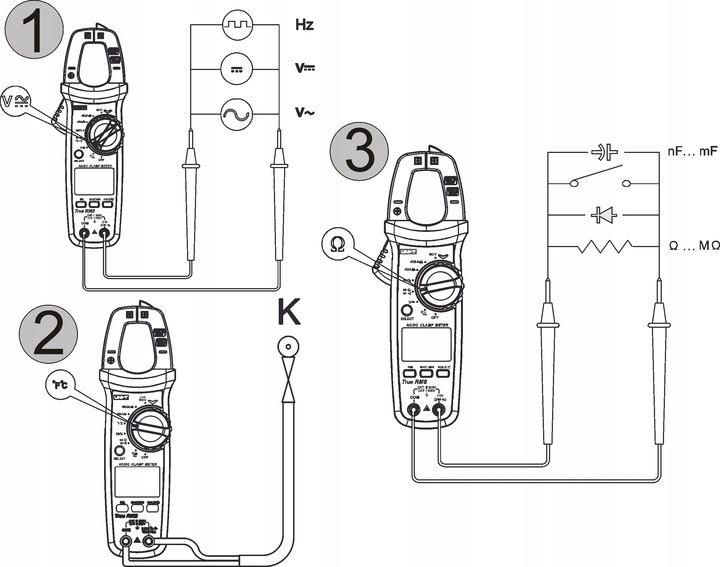 Miernik cęgowy ROZRUCHU ŁADOWANIA 600A UT204+ UNIT POKROWIEC w Zestawie zdjęcie 6