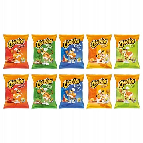 Chrupki chipsy Cheetos kukurydziane zestaw MIX 10 szt+Komin na szyje Gratis na Arena.pl
