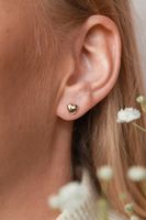 ZŁOTE KLASYCZNE KOLCZYKI WYPUKŁE SERDUSZKA SERCA 8KT 333