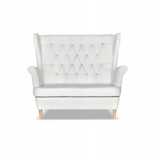 Sofa kanapa uszak Gaja ekoskóra skandynawska Family Meble biała na Arena.pl