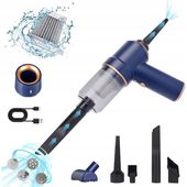SUPER MOCNY CICHY ODKURZACZ RĘCZNY SAMOCHODOWY 5W1 MINI DMUCHAWĄ POWIETRZA