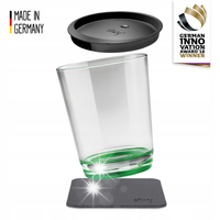 Magnetyczna szklanka z przykrywką Silwy zielona 250ml+ nanożelowa podkładka