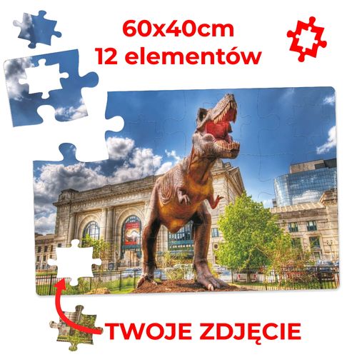 PUZZLE DREWNIANE DOUBLE Z TWOJEGO ZDJĘCIA NA PREZENT 12 el 60x40cm na Arena.pl