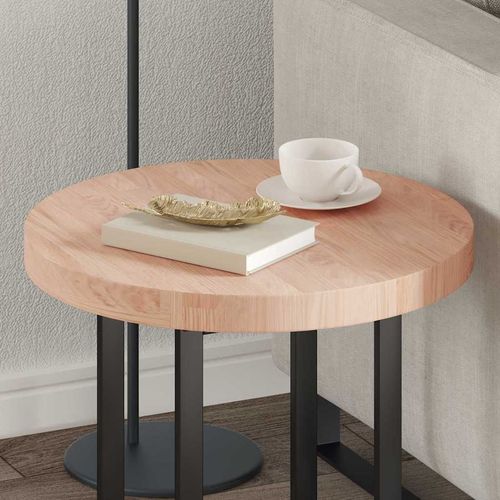 Blat stołu Inny Jasnobrązowy Ø 50 x 4 cm Solidne drewno dębowe na Arena.pl