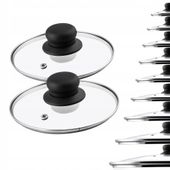 Pokrywka Szklana 16cm Do Patelni Garnka Pokrywa 2x