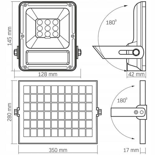 Naświetlacz LED 20W akumulator panel słoneczny na Arena.pl