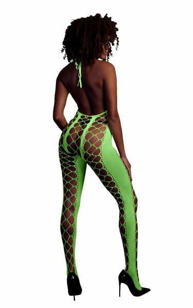 Bodystocking With Halterneck - Green - Xs/Xl zdjęcie 2