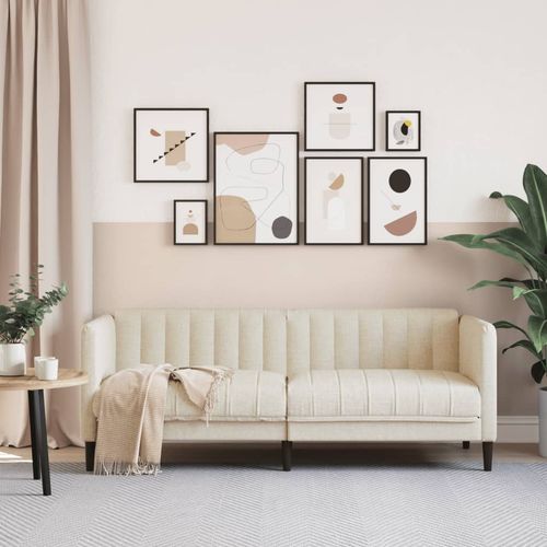 Sofa dwuosobowa, obita lnem na Arena.pl