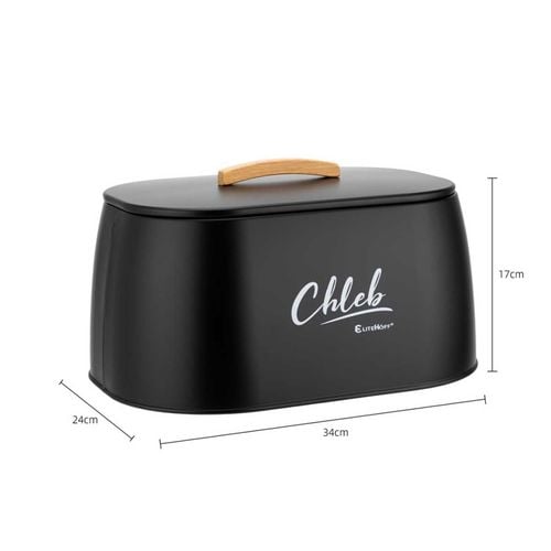 chlebak pojemnik stalowy na pieczywo e-6324 czarny na Arena.pl