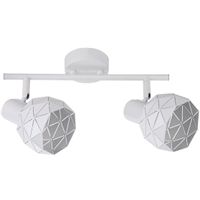 Spot LAMPA sufitowa REUS LP-8069/2WS WH Light Prestige metalowa OPRAWA regulowane reflektorki białe