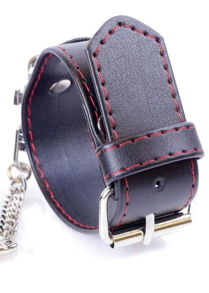 Fetish B - Series Handcuffs 3 cm Red Lline zdjęcie 3