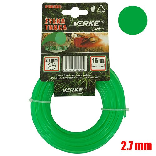 ŻYŁKA TNĄCA DO KOS I PODKASZAREK 2,7 MM 15 MB VERKE V90135 OKRĄGŁA na Arena.pl