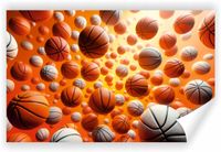 Fototapeta PREMIUM STRUKTURA ZMYWALANA abstrakcyjna tapeta koszykarska
