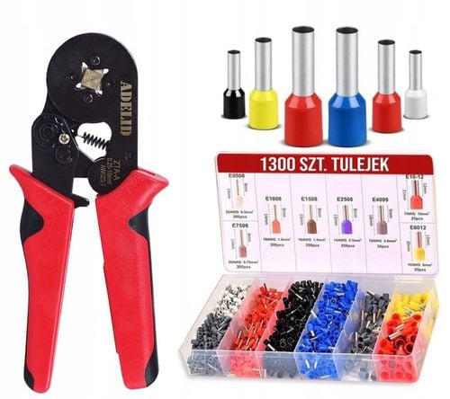 PRASKA ZACISKARKA DO TULEJEK KONEKTORÓW KOŃCÓWEK KABLI 0.25-10mm² 1300 na Arena.pl