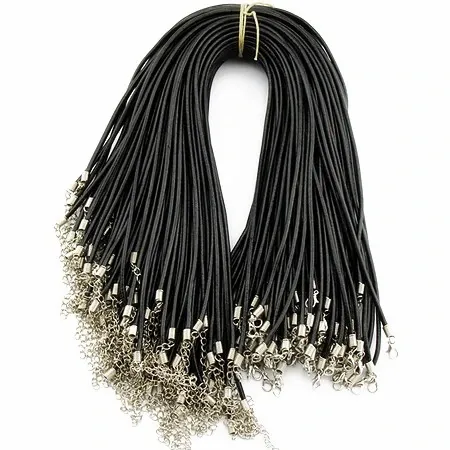 HURT Baza Naszyjnika Czarna Sznurek 70cm 20szt zdjęcie 1