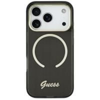 etui guess iml script metal magsafe do   iphone 17 czarny