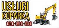 BANER REKLAMOWY projekt 200x100cm USŁUGI KOPARKĄ