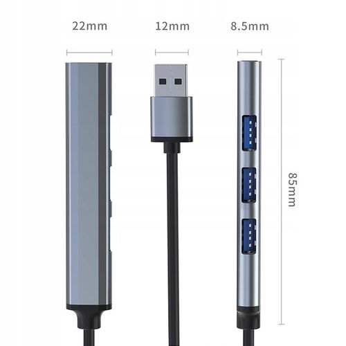 Qoltec Hub Adapter Rozdzielacz USB-C 3.0 4w1 4x USB 3.0 5Gb/s Szybki na Arena.pl