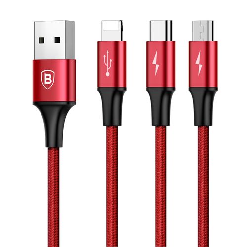 KABEL BASEUS 3W1 MICROUSB USB-C DO APPLE - 1,2M na Arena.pl