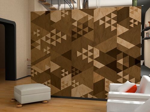 Fototapeta - Brązowy patchwork Rozmiar - 50x1000 na Arena.pl
