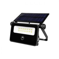 SOLARNY NAŚWIETLACZ LED SMD 20W 4500K PIR CZARNY IP54 ABS