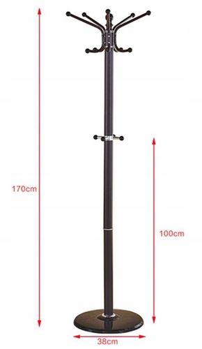 WIESZAK stojący STOJAK na ubrania STABILNY podłoga CZARNY na Arena.pl