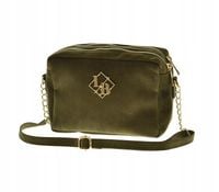 Laura Biaggi - torebka listonoszka ciemny zielony zamsz JS22