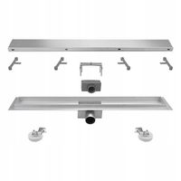 VETTÄ 2w1 ODPŁYW LINIOWY 80cm NISKI SYFON 52mm WYSOKA PRZEPUSTOWOŚĆ