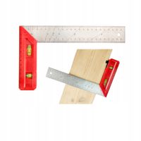 Kątownik aluminiowy stolarski poziomica 200mm KD10725