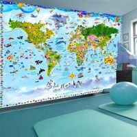 Fototapeta - Mapa świata dla dzieci 150x105