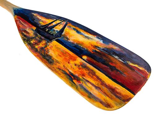 Pagaj John Paddle Ozdoba Malowany Obraz Statek 110 cm - Sailboat 110 cm na Arena.pl