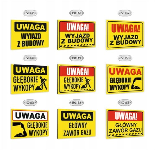 Tabliczka znak informacyjny dibond20X15 UWAGA WYKOPY na Arena.pl