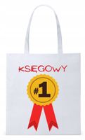 Dla Księgowej Księgowego Torba Eco Biała Shopper Z Nadrukiem Ze Zdjęciem