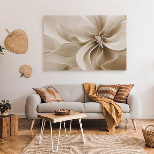 Obraz Na Płótnie Abstrakcja Kremowy Kwiat Dekoracja Glamour 120cm x 80cm na Arena.pl