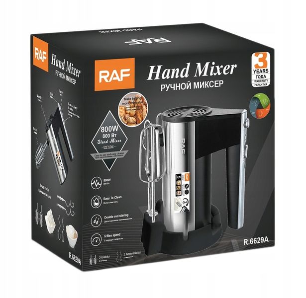 MIKSER ROBOT RĘCZNY KUCHENNY 800W TURBO 5 BIEGÓW zdjęcie 10