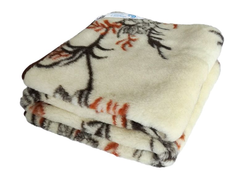 koc wełniany merynos australijski, wzór wrzos 200x200 (+-5cm) zdjęcie 4