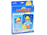 DLA DZIECI MOZAIKA KREATYWNA WYKLEJANKA PIANKOWA RAKIETA