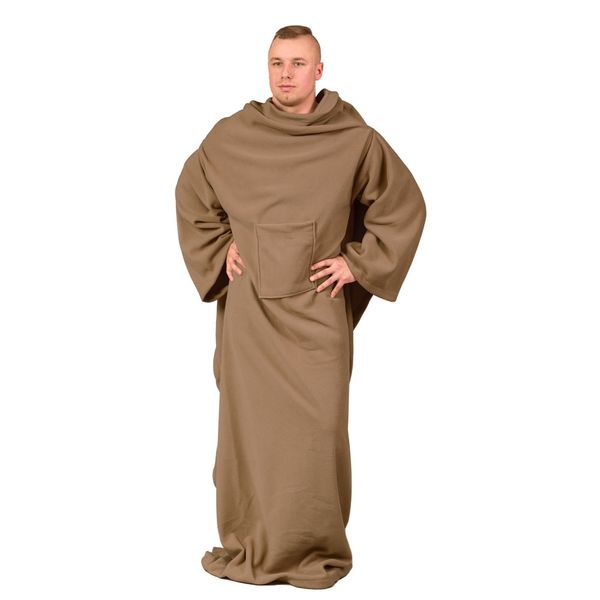 Kocyk Szlafrok Cappuccino z Rękawami i Kieszonką zdjęcie 1