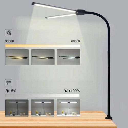 Lampka Biurkowa LED Na Biurko Szkolna Lampa Kreślarska do Biura 14W na Arena.pl