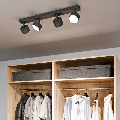 Lampa Sufitowa Szyna 4x GX53 Spot Reflektor Oprawa Ruchoma Czarna 60cm na Arena.pl