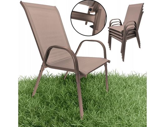 Krzesło ogrodowe Minorka2 do balkonu i tarasu brązowe na Arena.pl
