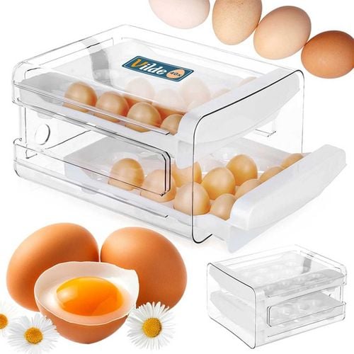 dwupoziomowy organizer pojemnik do lodówki na 40 jajek 229164 na Arena.pl