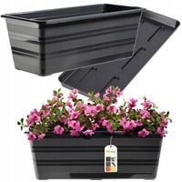 Kadax Skrzynka Balkonowa 40cm Doniczka + Podstawka