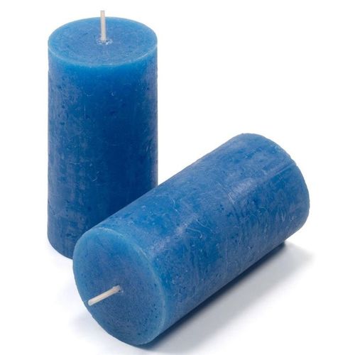 Zestaw świec rustykalnych, 10 cm, Ø 5 cm, niebieskie, 16 szt na Arena.pl