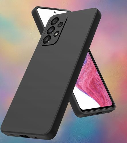ZESTAW Etui do Samsung A53 5G | Matowe Czarne Silikon Slim +3 SZTUKI SZKŁO na Arena.pl
