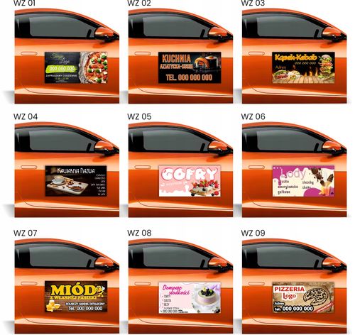 Magnes na samochód reklama magnetyczna WZORY KTRAWNIKI Z ROLKI I SIEWU na Arena.pl