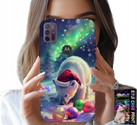 ETUI DO MOTOROLA MOTO G10 POWER - ŚWIĄTECZNY NIEDŹWIEDŹ BOMBKI CASE +FOLIA